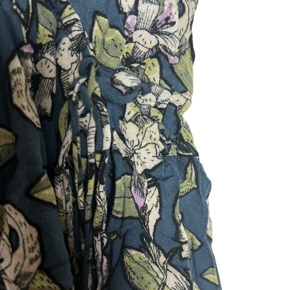 Free People Dear You Blue Floral Print Open Back Mini Dress Size XS - Picture 9 of 11
